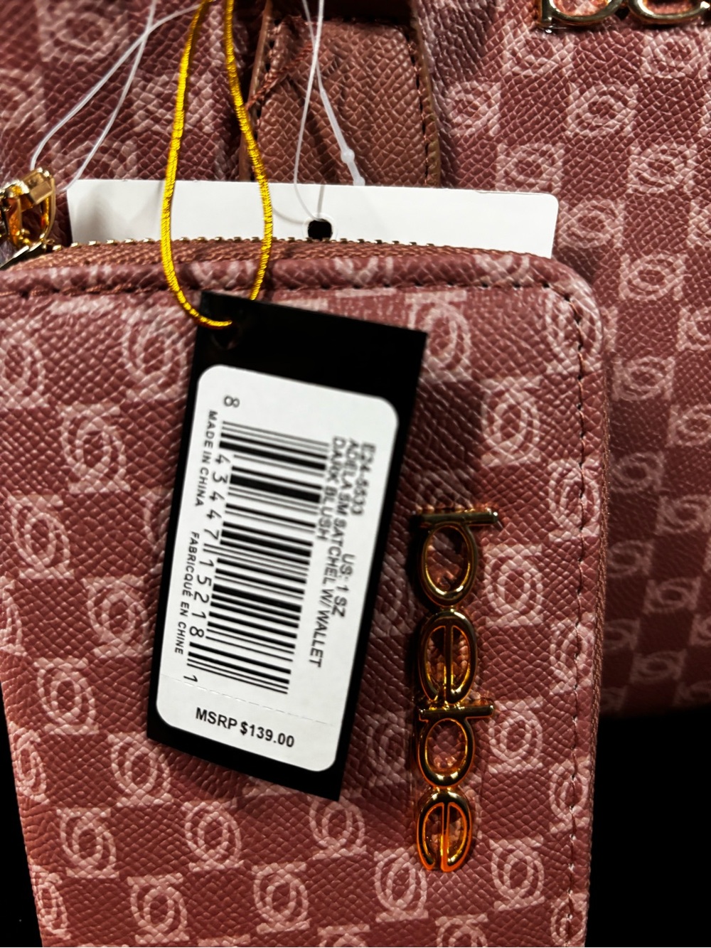 Bebe Adele Satchel Handbag with Matching Wallet - Picture 2 of 7